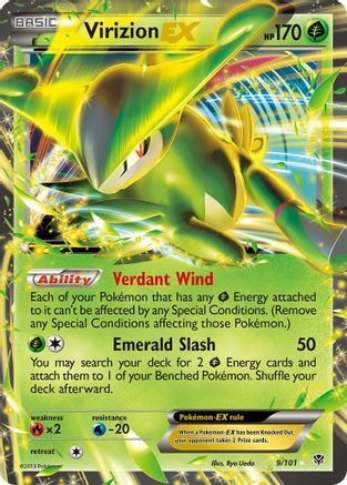 Virizion EX/101  - Holofoil Plasma Blast - Ultra Rare