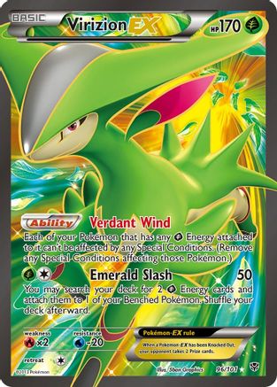 Virizion EX (Full Art)/101  - Holofoil Plasma Blast - Ultra Rare