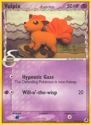 Vulpix (Delta Species) 070/101  - Reverse Holofoil Dragon Frontiers - Common