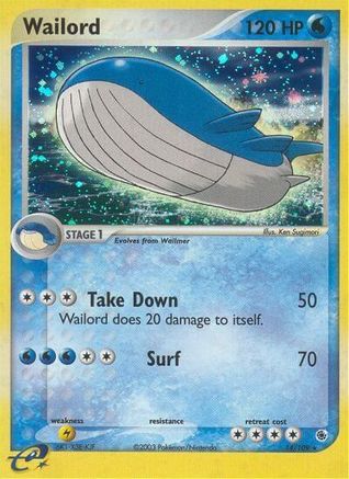 Wailord/109  - Holofoil Ruby and Sapphire - Holo Rare