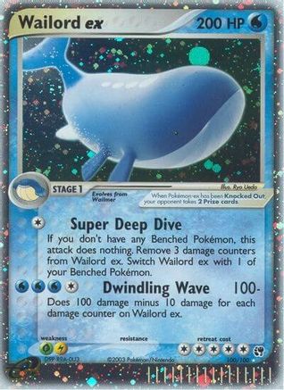 Wailord ex/100  - Holofoil Sandstorm - Ultra Rare