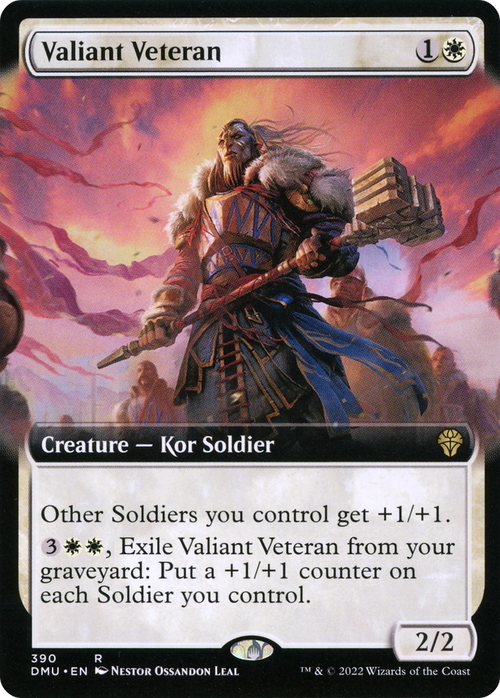 Valiant Veteran (Extended Art) (DMU-390) - Dominaria United: (Extended Art)