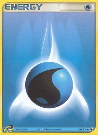 Water Energy 106  - Reverse Holofoil Ruby and Sapphire - Common