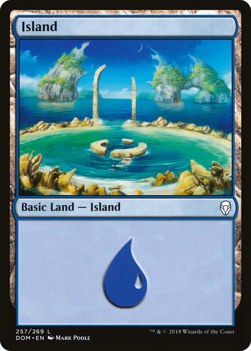 Island (257) (DOM-257) - Dominaria Foil