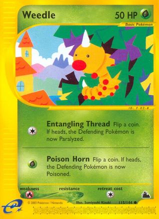 Weedle (115)/144  - Reverse Holofoil Skyridge - Common