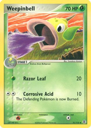 Weepinbell/112  - Reverse Holofoil FireRed & LeafGreen - Uncommon