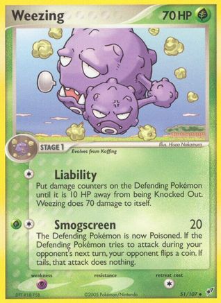 Weezing/107  - Reverse Holofoil Deoxys - Uncommon