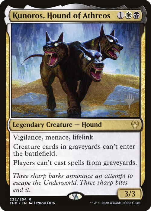 Kunoros, Hound of Athreos (PPTHB-222P) - Theros Beyond Death Promos Foil