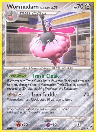 Wormadam Trash Cloak/132  - Reverse Holofoil Secret Wonders - Rare