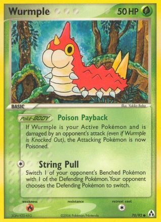 Wurmple/92  - Reverse Holofoil Legend Maker - Common