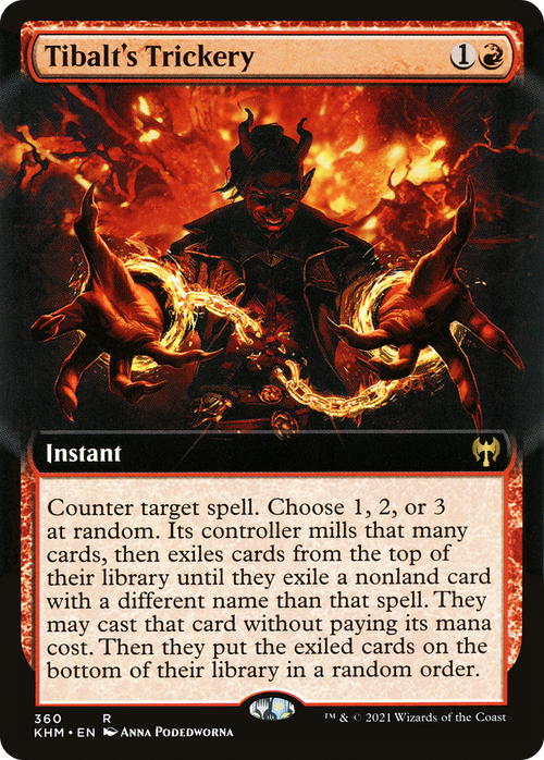 Tibalt's Trickery (Extended Art) (KHM-360) - Kaldheim: (Extended Art) Foil