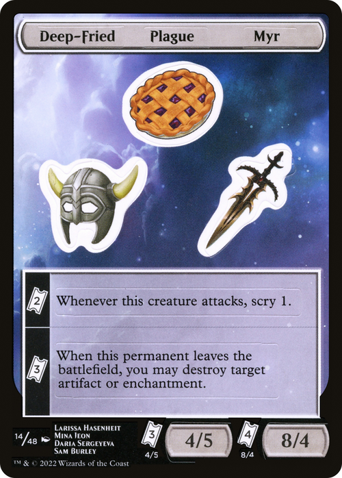 Deep-Fried Plague Myr (UNF-014) - Unfinity Sticker Sheets