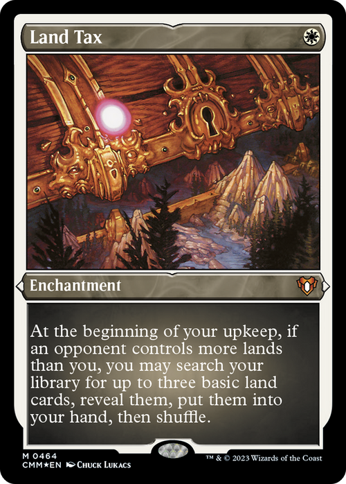 Land Tax (Foil Etched) (CMM-464) - Commander Masters Foil