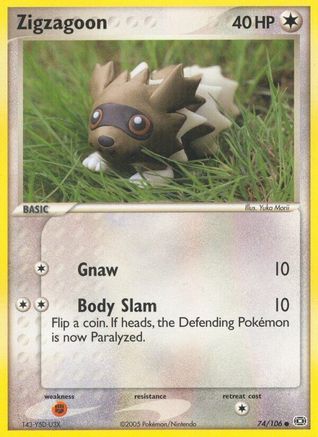 Zigzagoon/106  Emerald - Common
