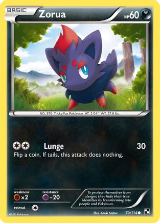 Zorua/114  - Reverse Holofoil Black and White - Common