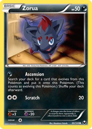 Zorua (69)/108  - Reverse Holofoil Dark Explorers - Common