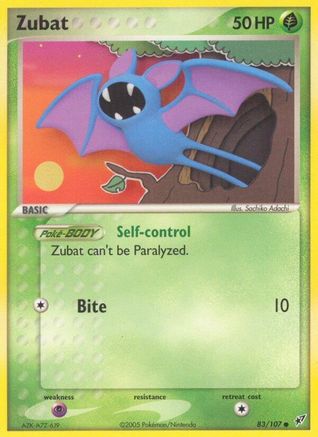 Zubat 083/107  - Reverse Holofoil Deoxys - Common