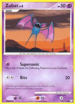 Zubat 108/123  Mysterious Treasures - Common