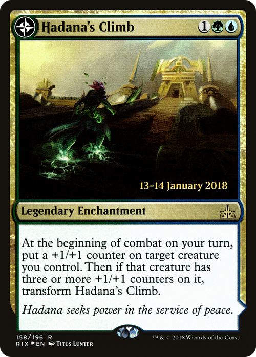 Hadana's Climb (PRE-158S) - Rivals of Ixalan Promos: (compasslanddfc) Foil