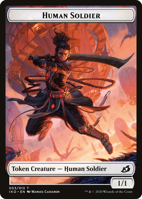 Human Soldier Token (003) (IKO-003) - Ikoria: Lair of Behemoths Tokens Foil