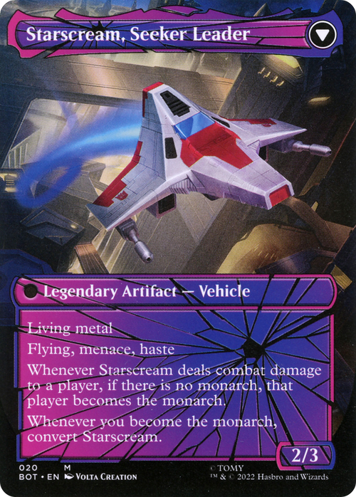 Starscream, Power Hungry (Shattered Glass) (BOT-020) - Transformers: (shatteredglass, convertdfc) (Borderless)