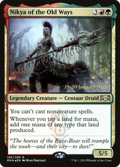Nikya of the Old Ways (PRE-193S) - Ravnica Allegiance Promos Foil