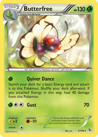 Butterfree 003  XY  Flashfire - Rare