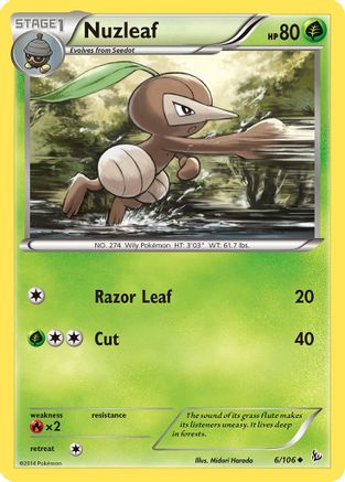 Nuzleaf 006/106  XY  Flashfire - Uncommon