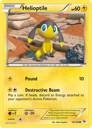 Helioptile 036  XY  Flashfire - Common