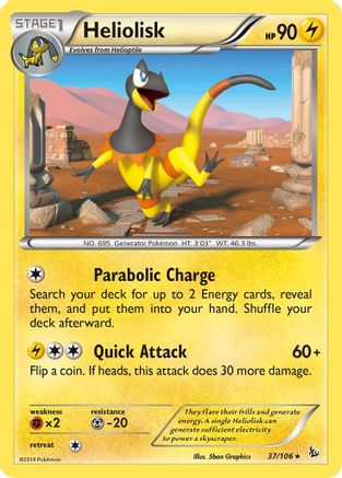 Heliolisk 037  XY  Flashfire - Rare