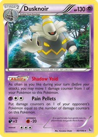 Dusknoir 040  - Holofoil XY  Flashfire - Holo Rare