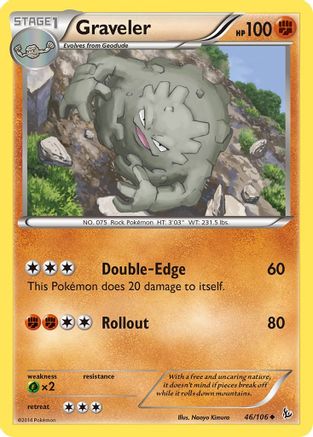 Graveler 046  XY  Flashfire - Uncommon