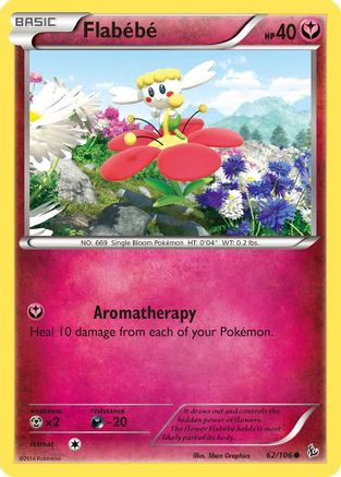 Flabebe (62) (62) 062  - Reverse Holofoil XY  Flashfire - Common