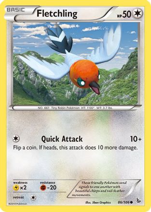 Fletchling 086  XY  Flashfire - Common