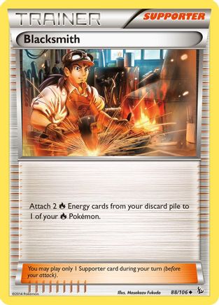 Blacksmith 088  - Reverse Holofoil XY  Flashfire - Uncommon