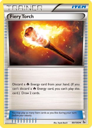 Fiery Torch 089  - Reverse Holofoil XY  Flashfire - Uncommon