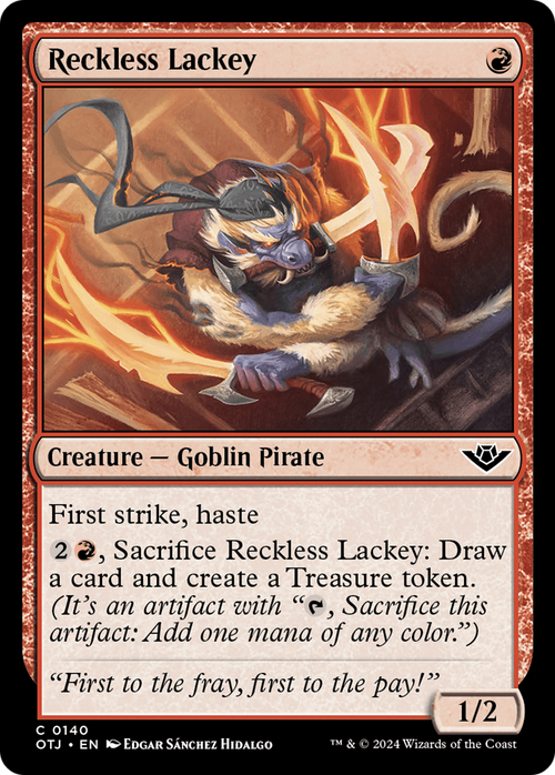 Reckless Lackey (OTJ-140) - Outlaws of Thunder Junction Foil