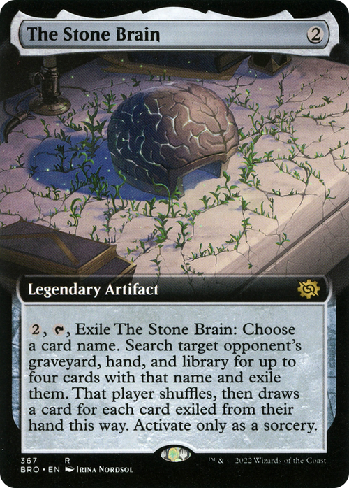 The Stone Brain (Extended Art) (BRO-367) - The Brothers' War: (Extended Art) Foil