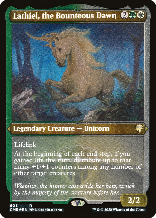 Lathiel, the Bounteous Dawn (Foil Etched) (CMR-605) - Commander Legends Etched Foil