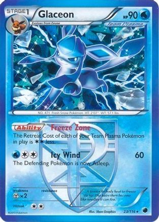 Glaceon (BW Plasma Freeze) 023/116  - Holofoil Deck Exclusives - Holo Rare