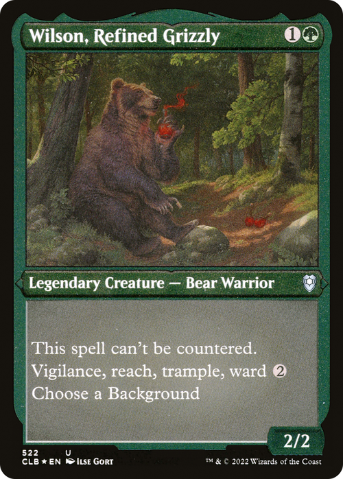 Wilson, Refined Grizzly (Foil Etched) (CLB-522) - Commander Legends: Battle for Baldur's Gate Foil