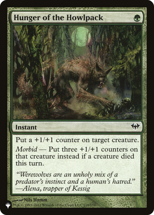Hunger of the Howlpack (LIST-DKA-119) - The List