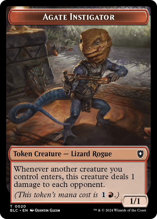 Agate Instigator (TBLC-020) - Bloomburrow Commander Tokens