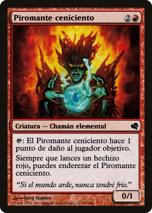 Cinder Pyromancer (Spanish) - "Piromante ceniciento" (PS11-096) - Salvat 2011
