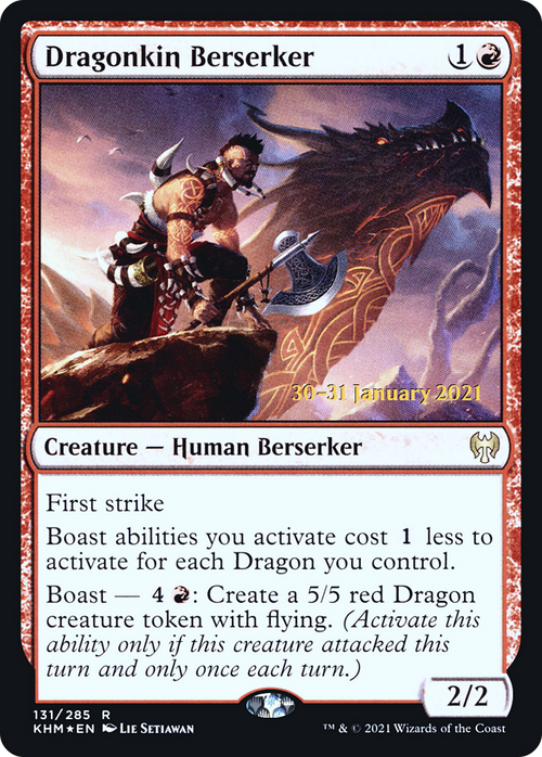 Dragonkin Berserker (PRE-131S) - Kaldheim Promos Foil