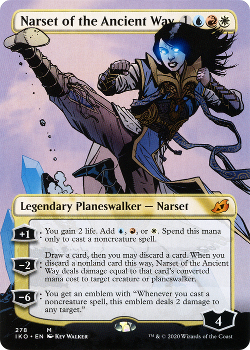 Narset of the Ancient Way (Borderless) (IKO-278) - Ikoria: Lair of Behemoths (Borderless)