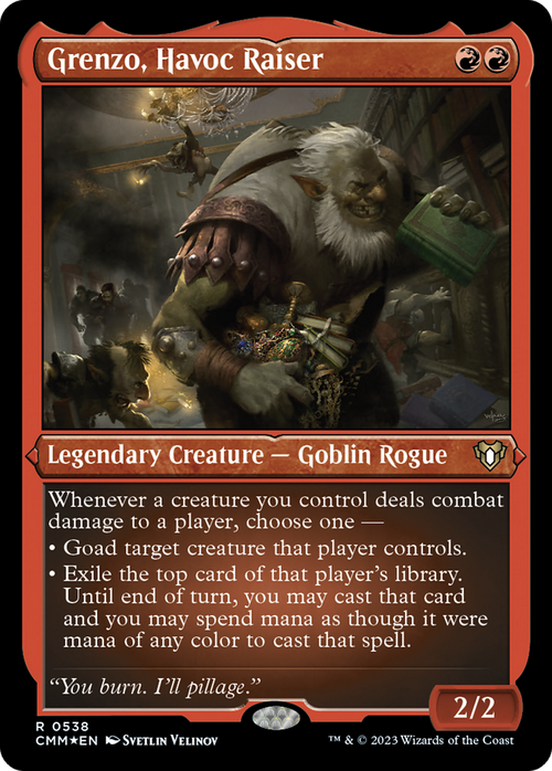 Grenzo, Havoc Raiser (Foil Etched) (CMM-538) - Commander Masters Foil
