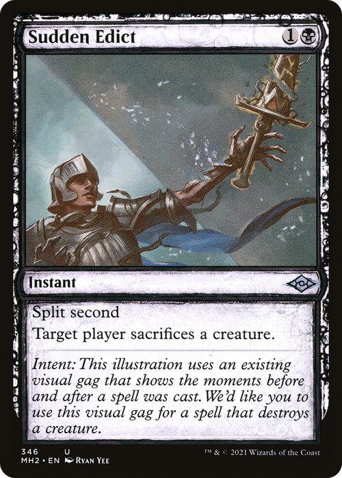 Sudden Edict (Showcase) (MH2-346) - Modern Horizons 2: (Showcase) Foil