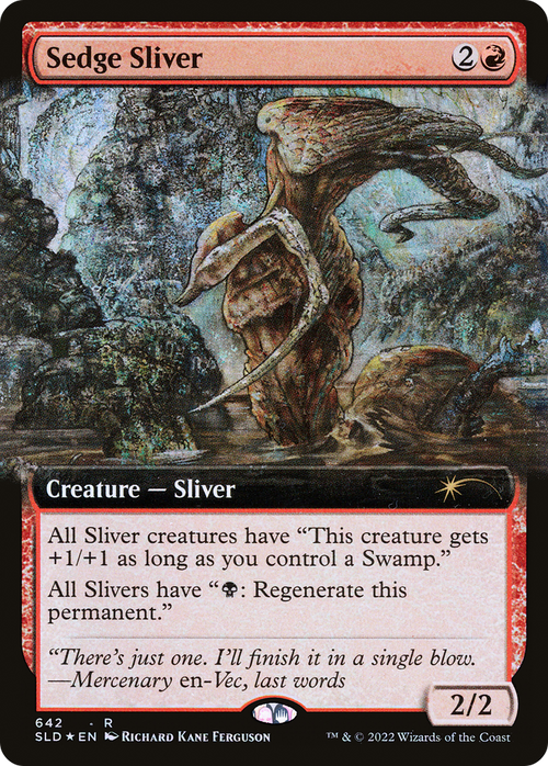 Sedge Sliver (Extended Art) (SLD-642) - Secret Lair Drop: (Extended Art) Foil