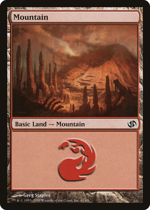 Mountain (61) (DD2-061) - Duel Decks: Jace vs. Chandra